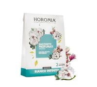 HOROMIA Bolsas perfumadas para armario, ropa y cajones - Perfume intenso y duradero hasta 12 semanas - 3 bolsas blancas infinitas