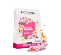 HOROMIA Bolsas perfumadas para armario, ropa y cajones - Perfume intenso y duradero hasta 12 semanas - 3 bolsas musgos y loto