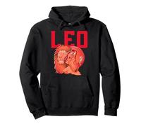 Horóscopo astrológico del Zodiaco Leo Rojo Sudadera con Capucha