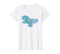 Horóscopo de Signo de Piscis Verde Azulado Astrología Gráfico Zodi Camiseta gráfica económica, Mujer, Blanco, L