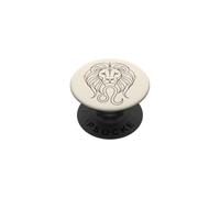 Horóscopo Leo Minimalista Signo Celestial Sol Místico PopSockets PopGrip Adhesivo