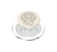 Horóscopo Leo Minimalista Signo Celestial Sol Místico PopSockets PopGrip para MagSafe