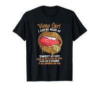 Horóscopos de astrología de cumpleaños de labios rojos para niñas Virgo Camiseta