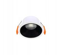 HOROZ ELECTRIC Lámpara de Techo Empotrable AMARA redondo 6W LED 480lm 6400K blanco frío 230V - Ø90×45mm - Foco Empotrado Blanco-Negro - Downlight para Cocina, Salón, Dormitorio, Pasillo