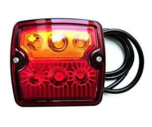 HORPOL LZD 967 Piloto Trasero LED 3 Funciones Universal para Remolque Lámpara de Freno Posición e Intermitente 12V 24V Impermeable IP68 Homologado 105x97mm