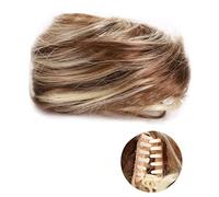 Horquilla 1/2 PCS Accesorio Updo Postizos for Mujeres Niñas Mini Garra Extensiones de Moño de Cabello Ondulado Rizado Sintético Clip de Peluca en Orejas Sucias y de Gato Cortas Para sujetar y decorar
