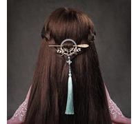 Horquilla china for el cabello, Palillo for el cabello, Palillo for el cabello con borla larga de estilo chino Retro Hanfu Mariposa Esmalte de metal Tenedor for el cabello Palillos for el cabello Toca