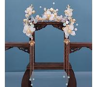 Horquilla china, palillos for el cabello, conjunto de accesorios for el cabello Hanfu chino, borla larga, horquillas vintage, palillos for el cabello hechos a mano con flores for mujer, estilo 8 tocad