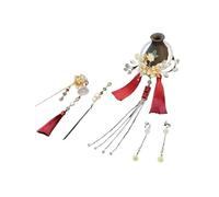 Horquilla china, palillos for el cabello, horquillas de estilo antiguo chino Clips Palillos for el cabello de metal Tenedores Borla de flores Perlas Tocados for mujeres Sombreros Hanfu Como tocado de
