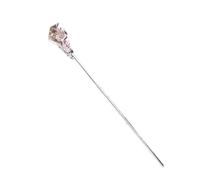 Horquilla china vintage, horquillas for el pelo, horquillas de metal for mujer, palillos for el pelo, accesorios for el pelo, accesorio for el pelo (color: dorado y rojo)(Silver pink)