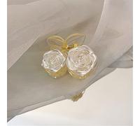 Horquilla,Clip de tiburón Accesorios para el cabel Claws Clips,Hair Accessories,Ladies White Camellia Hairpin Ponytail Clip Small Grab Clip Side Bangs Clip Hairpin Women Shark Clip Headdress