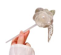 Horquilla colgante para el pelo con flores, palillos antiguos con flecos, para disfraz chino femenino, accesorio de peinado