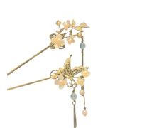 Horquilla con borla de mariposa de gama alta con horquilla en espiral