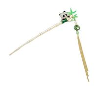 Horquilla con borlas de panda y bambú, diseño modular ecológico para peinar el cabello diario, fijar el cabello disperso, combinación suave