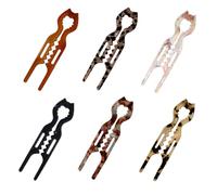 Horquilla de acrílico con forma de cabeza para mujer, elegante soporte para moño, palo seguro para eventos formales y uso diario, pinza de pelo de moda para peinados de cabeza trasera, accesorio