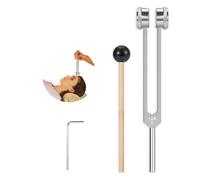 Horquilla de afinación de 128 Hz con martillo reflejo para curación de chakras, curación, terapia de sonido, reparación de ADN, activador sensorial de aleación de aluminio para curación, terapia no