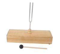 Horquilla de afinación de 256 Hz, juego de tenedores de curación de sonido con caja de resonancia de madera y herramienta de horquilla de sonido de martillo, para curación, experimento acústico de