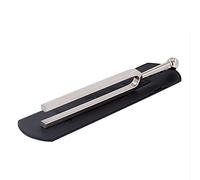 Horquilla de afinación de grado A, material de acero inoxidable, para piano/violín/erhu, instrumento musical general de enseñanza general (una horquilla de afinación + funda de cuero)