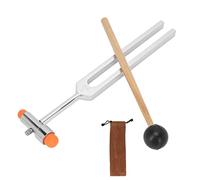 Horquilla de Afinación Resonante, Juego de Horquillas de Afinación para Aliviar el Estrés Aleación de Aluminio Mejora la Claridad del Metal Restaura el Equilibrio con Martillo para Uso(Plata)
