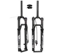 Horquilla de Bicicleta de montaña, Horquilla de suspensión para Bicicleta de montaña de 27,5" y 29", 120 mm de Recorrido, suspensión neumática, Control de Hombro, Tubo de dirección Recto de 1-1/8", l