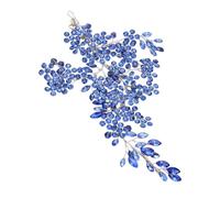Horquilla de boda con flores de diamantes de imitación de lujo, galas y horquilla de boda para ocasiones formales