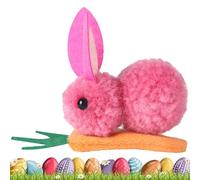 Horquilla de conejo | Pinza para el pelo conejo zanahoria del día de Pascua - Linda pinza para el pelo conejito acolchada para el pelo elástico de peluche para conejito pe