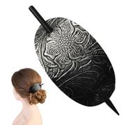 Horquilla de cuero con | Horquillas para el pelo con pasador para corbata | Elegante accesorio para el pelo de coletas para mujeres y niñas, uso diario y ocasiones especiales.