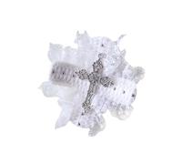 Horquilla de encaje con cruces para el pelo, color negro, elegante, tendencia de los años 2000, racimos oscuros, tocados, dulce tendencia balletcore