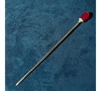 Horquilla de estilo chino, horquilla de disfraz Retro, borla de flor de piedra, horquilla de cobre, vestido de niña rojo(Silver)