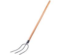 Horquilla KADAX de acero, tenedor con mango de madera, tenedor de jardín, 3...