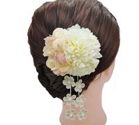 Horquilla de hortensia para disfraz chino, para mujer, diseño de flores, herramienta de peinado para bodas y fiestas