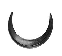 Horquilla de madera con diseño de luna para fiestas y reuniones, pelo largo, color negro, 8,8 x 6 x 1,2 cm