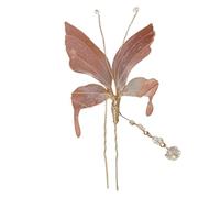 Horquilla de mariposa vintage para mujer, elegante borlas, palo de pelo de metal, accesorio de peinado para uso diario