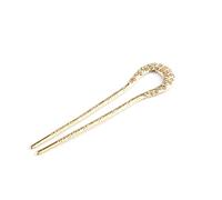 Horquilla de metal en forma de U para moños, estilo retro, para tocado de novia, para cabello largo, en forma de U, para moños