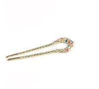 Horquilla de metal en forma de U para moños, estilo retro, para tocado de novia, para cabello largo, en forma de U, para moños
