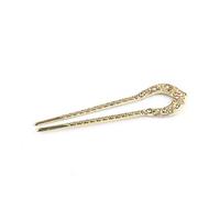 Horquilla de metal en forma de U para moños, estilo retro, para tocado de novia, para cabello largo, en forma de U, para moños