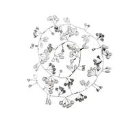 Horquilla de metal para el pelo con forma de U y perlas de cristal para mujer, 20 piezas (vides plateadas, 50 cm)