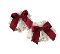 Horquilla de moda, tocados de encaje de Lolita roja vino, tocado de sirvienta francesa for mujer, accesorios for el cabello de Estilo Vintage(Sleeves)