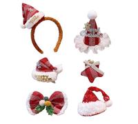 Horquilla de Navidad, sombrero de Papá Noel, diadema para el pelo, joyería, fiesta de Navidad, accesorios creativos para fotos, suministros para festivales, accesorios para la cabeza festiva