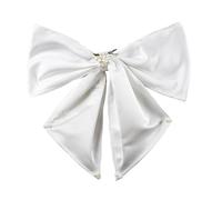Horquilla de novia con perlas y lazo para niñas, lazo de balletcore para desfiles, bailes, princesas, accesorios para el cabello, accesorios para el escenario