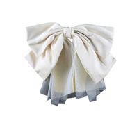 Horquilla de novia con perlas y lazo para niñas, lazo de balletcore para desfiles, bailes, princesas, accesorios para el cabello, accesorios para el escenario