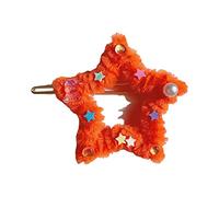 Horquilla de pelo lateral de estrella de felpa para mujer, bonita y dulce encanto, estética, accesorios para el cabello Y2K, pinza para el cabello para mujer, pinza para el cabello delgado/grueso,