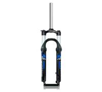 Horquilla De Suspensión Bicicleta Montaña 20-24 Pulgadas Resorte 100 Mm Recorrido Freno De Disco Aleación Aluminio Horquilla Mecánica Tubo Recto 1-1/8" Cierre Rápido 9 Mm Bloqueo Manual(Blue,24er)