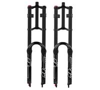 Horquilla De Suspensión De Bicicleta 27.5/29" for Bicicletas De Montaña 1-1/8" Tubo Recto Doble Hombro Horquilla Viajar 150 Mm 9 X 100 Mm QR Freno De Disco Ajuste De Rebote Bloqueo Manual(Schwarz,29")