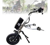 Horquilla de suspensión eléctrica para silla de ruedas - Kit de terapia de rehabilitación con luz frontal para convertir sillas de ruedas en bicicletas de mano eléctricas