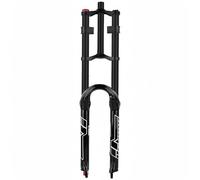Horquilla de Suspensión para Bicicleta de Montaña, 27,5"/29", Aire, 150 Mm de Recorrido, Rebote Ajustable, Eje Pasante de 9X100 Mm, Horquilla de Descenso de 1-1/2", Doble Hombro. Black,27.5"