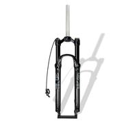 Horquilla de suspensión para bicicleta de montaña de 26"/27,5"/29", 100 mm de recorrido, tubo recto de 1-1/8", resorte de aceite, bloqueo manual/remoto, hidráulica, liberación rápida, freno de disco
