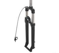 Horquilla de suspensión para bicicleta de montaña, horquilla delantera de bloqueo hidráulico de aleación de aluminio con amortiguación de resorte de aceite, cable de control de hombro ajustable para