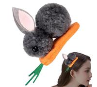 Horquilla de zanahoria con diseño de conejo, accesorios para niñas | Pinza para el pelo de conejo con horquillas de zanahoria, huevos de Pascua, eventos, fotos, accesorio diario