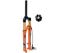 Horquilla delantera de alta resistencia para bicicleta de montaña, tubo de dirección recto de 1-1/8", compatible con MTB HOMSXPACs de 26, 27.5 y 29 pulgadas, cierre rápido de 100x9 mm, recorrido de 12